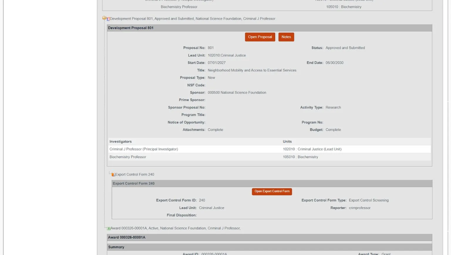 Screening in the funding chain