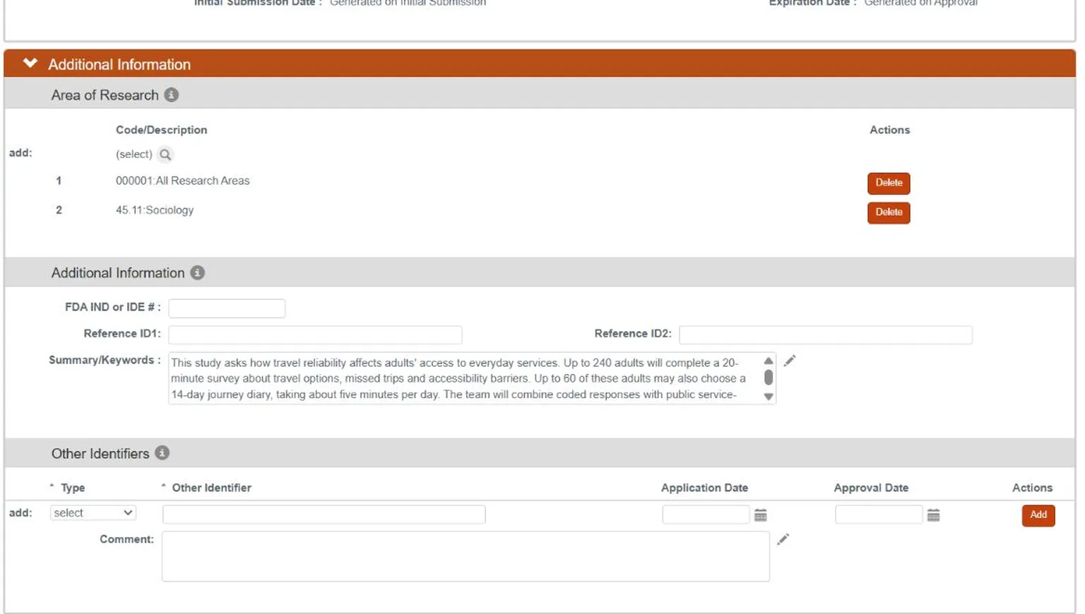 Study application